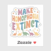 ホモフォビアを絶滅させよう 恐竜 プライド LGBTQ シール (シート)
