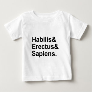 ホモ属の構成要素 ハビリス エレクトス サピエンス ベビーTシャツ