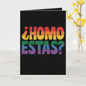 ホモ・エスおもしろいサスペインの・メキシコゲイ同盟LGBTQ カード (黄色い花)