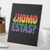 ホモ・エスおもしろいサスペインの・メキシコゲイ同盟LGBTQ 台座サイン (インサイチュ)