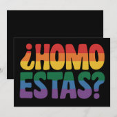 ホモ・エスおもしろいサスペインの・メキシコゲイ同盟LGBTQ 招待状 (正面/裏面)