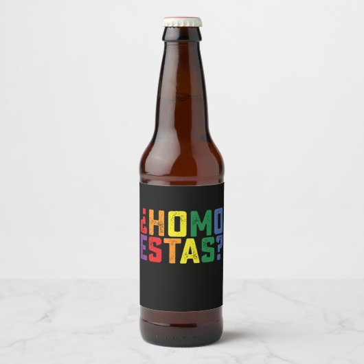 ホモ・エススペインのサ・メキおもしろいシコ・ゲイプライドLGBTQ ビールラベル (正面)