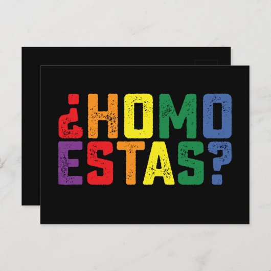 ホモ・エススペインのサ・メキおもしろいシコ・ゲイプライドLGBTQ ポストカード (正面/裏面)