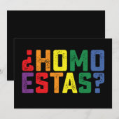 ホモ・エススペインのサ・メキおもしろいシコ・ゲイプライドLGBTQ 招待状 (正面/裏面)