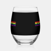 ホモ・エススペインの・メキシコゲイプライドLGBTQ月 ステムなしワイングラス (左)