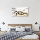 ホモ・ハビリスが占領しているキャンプの印象 キャンバスプリント (インサイチュ (寝室))