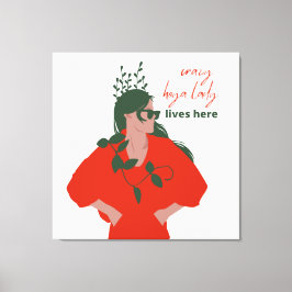 ホヤ熱狂するレディが植物おもしろい趣味で暮らす キャンバスプリント