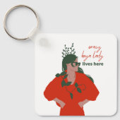 ホヤ熱狂するレディが植物おもしろい趣味で暮らす キーホルダー (正面)