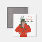 ホヤ熱狂するレディが植物おもしろい趣味で暮らす マグネット (正面/裏面)