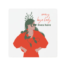 ホヤ熱狂するレディが植物おもしろい趣味で暮らす メタルプリント