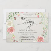 ホライズナル素朴バラリース 招待状 (正面)