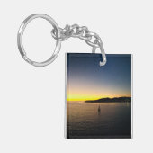 ホライズンカラー写真へのセーリング キーホルダー (正面左)