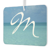 ホライズンカリブのトロピカルターコイズブルーモノグラム カーエアーフレッシュナー (左)