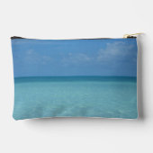 ホライズンカリブのトロピカルターコイズブルー アクセサリーポーチ (裏面)