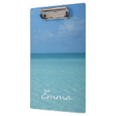 ホライズンカリブのトロピカルターコイズブルー クリップボード (左)
