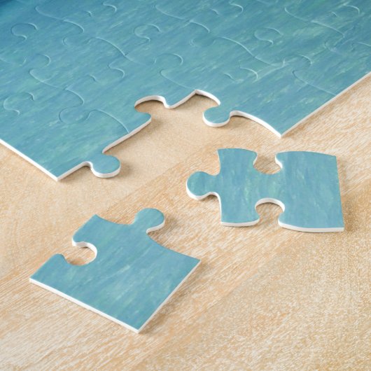 ホライズンカリブのトロピカルターコイズブルー ジグソーパズル (側面)