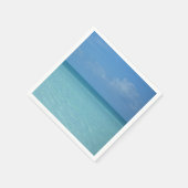 ホライズンカリブのトロピカルターコイズブルー スタンダードカクテルナプキン (角)