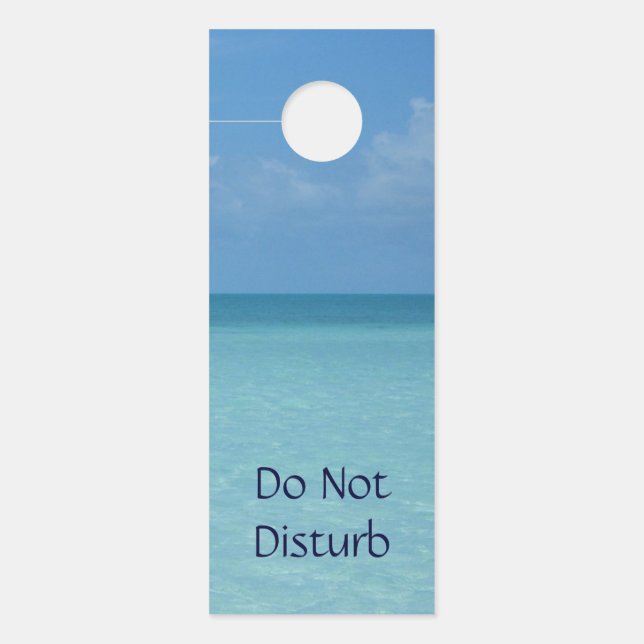 ホライズンカリブのトロピカルターコイズブルー ドアノブサイン (正面)