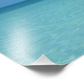 ホライズンカリブのトロピカルターコイズブルー フォトプリント            (角)