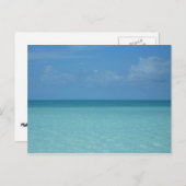 ホライズンカリブのトロピカルターコイズブルー ポストカード (正面/裏面)