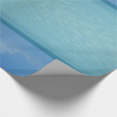 ホライズンカリブのトロピカルターコイズブルー ラッピングペーパー (角)