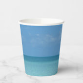 ホライズンカリブのトロピカルターコイズブルー 紙コップ (左)