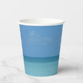 ホライズンカリブのトロピカルターコイズブルー 紙コップ (正面)