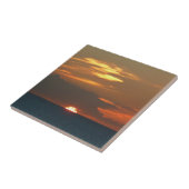 ホライズンサンセットカラフルシースケープ写真 タイル (側面)