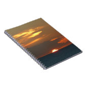 ホライズンサンセットカラフルシースケープ写真 ノートブック (右側)