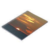 ホライズンサンセットカラフルシースケープ写真 ノートブック (左側)