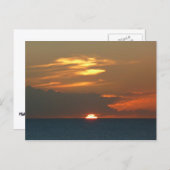 ホライズンサンセットカラフルシースケープ写真 ポストカード (正面/裏面)