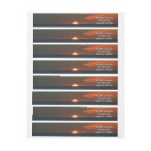 ホライズンサンセットカラフルシースケープ写真 ラップアラウンドラベル (シート)