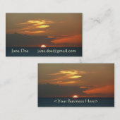 ホライズンサンセットカラフルシースケープ写真 名刺 (正面/裏面)