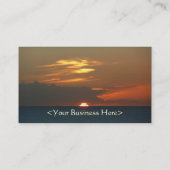 ホライズンサンセットカラフルシースケープ写真 名刺 (裏面)