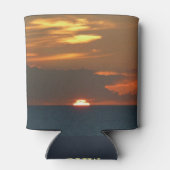 ホライズンサンセットカラフルシースケープ写真 缶クーラー (裏面)