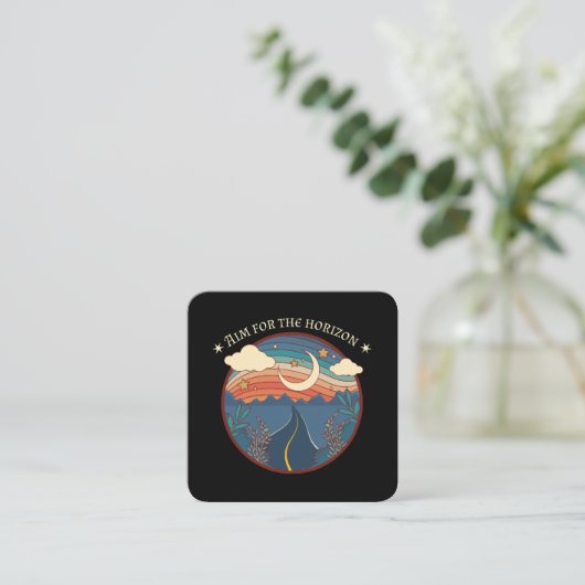 ホライズン旅行自然道路の旅を目指す スクエア名刺 (スタンド正面)