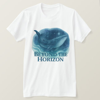 ホライゾンの向こう威厳のある側 – クジラの水色 Tシャツ