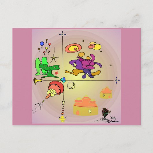 ホライゾン抽象芸術SFアートポストカード ポストカード (正面)