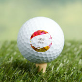 ホラオトニョオレンジレッドイエローモダンラバーゴルファー ゴルフボール (インサイチュ 木)