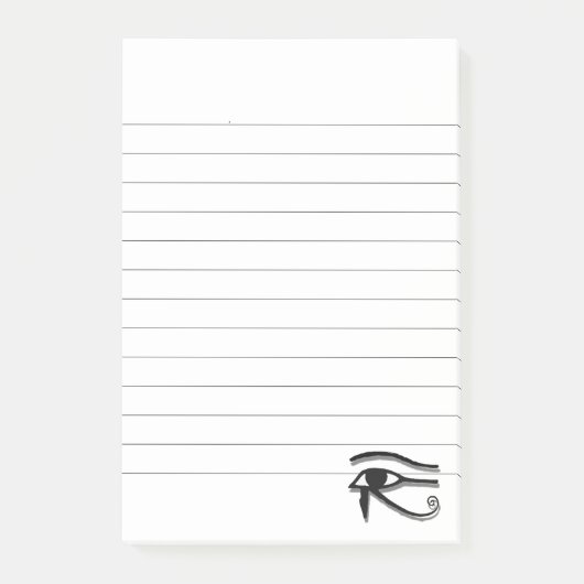 ホラスの目エジプト文字のインクスケッチが並んだ ポストイット (正面)