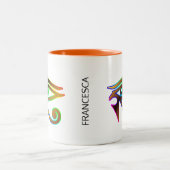 ホラス瞑想愛好家の目エジプト ツートーンマグカップ (中央)