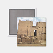 ホラス神殿の最初のパイロンの眺め マグネット (正面/裏面)