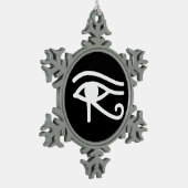 ホラス・エジプトの目 スノーフレークピューターオーナメント (左)