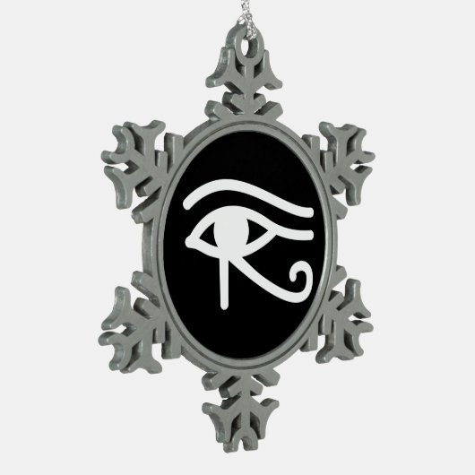 ホラス・エジプトの目 スノーフレークピューターオーナメント (左)