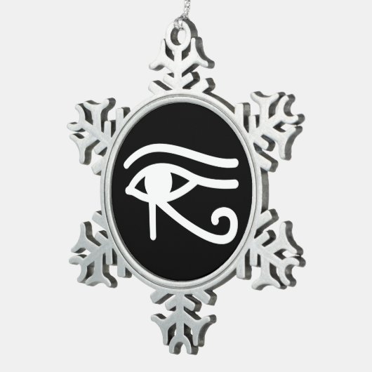 ホラス・エジプトの目 スノーフレークピューターオーナメント (右)