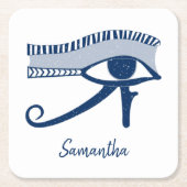 ホラス・タリスマンパーソナライズされたの眼 スクエアペーパーコースター (正面)