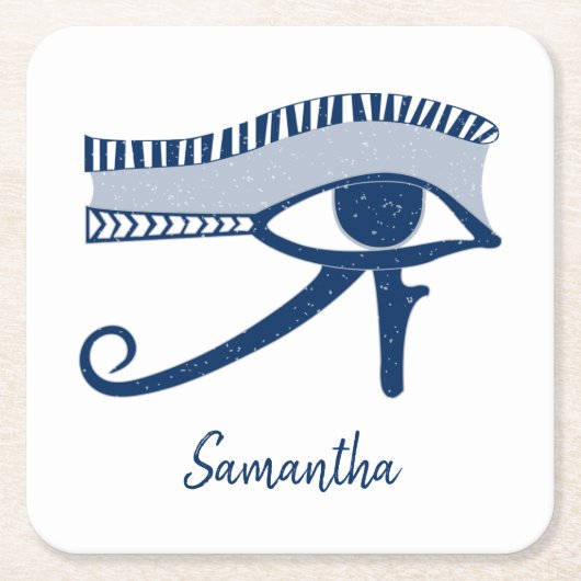 ホラス・タリスマンパーソナライズされたの眼 スクエアペーパーコースター (正面)
