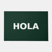 ホラダークグリーン&ホワイトハロースペインのミニマリスト ドアマット (正面)