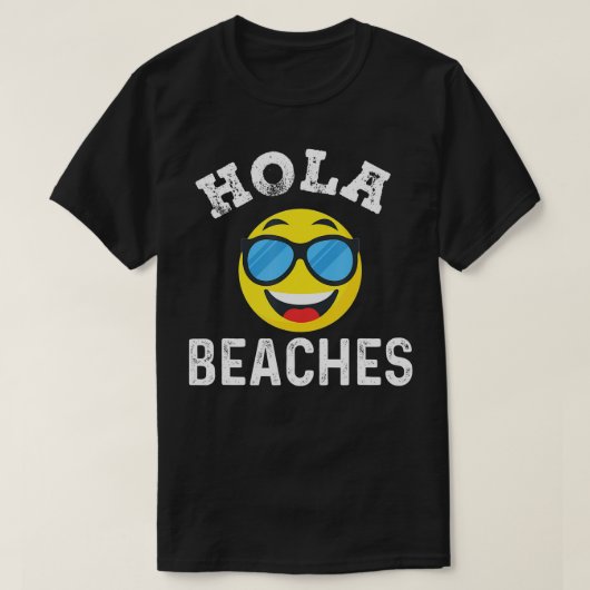 ホラビーチおもしろいビーチスペインのサマーバケーション Tシャツ (デザイン正面)