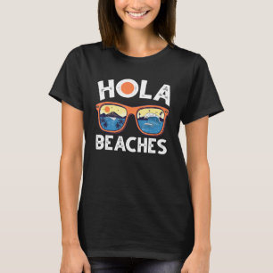ホラビーチサングラスパームツリーレトロスタイルトープ Tシャツ